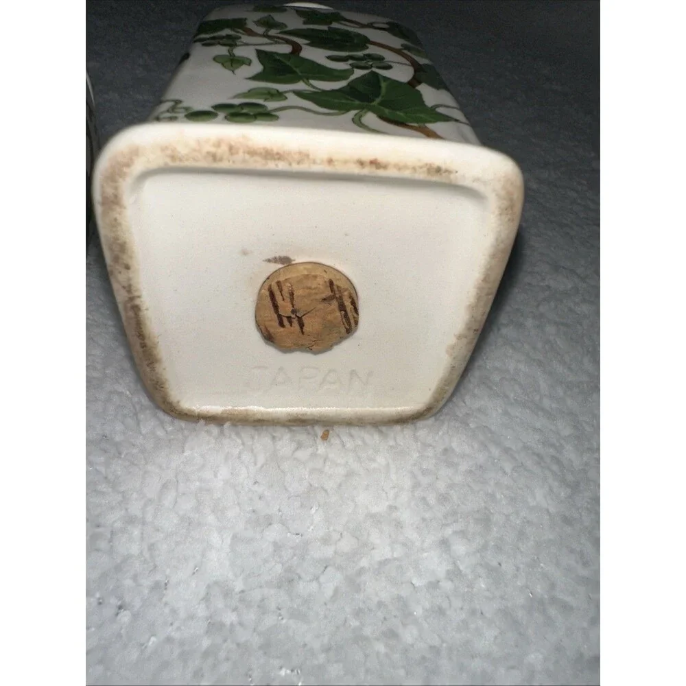 Ivy Ceramic Salt And Pepper Shaker Set Made In Japan